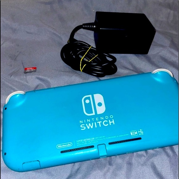 Nintendo switch lite blue w/128gb SD